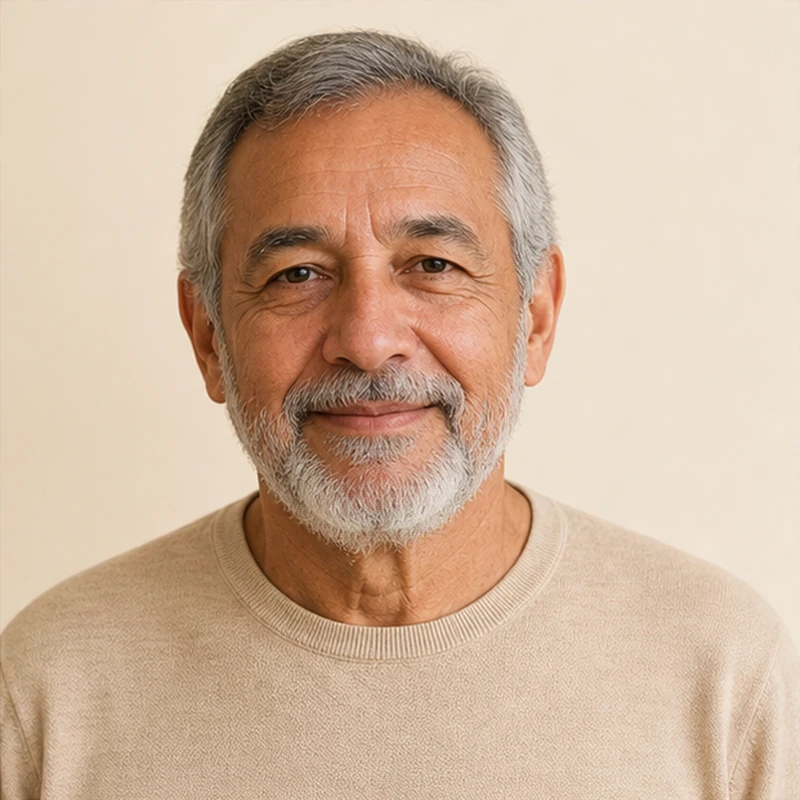 Retrato de Antônio, cliente atendido pela Ampariva