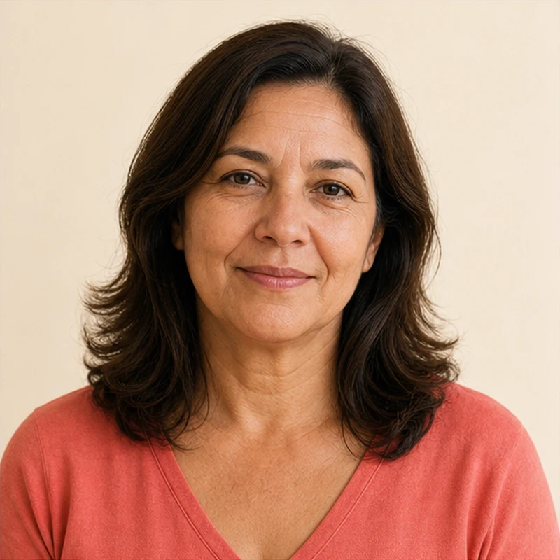 Retrato de Luciana, cliente atendida pela Ampariva